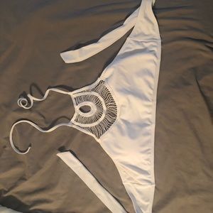 White bathing suit top